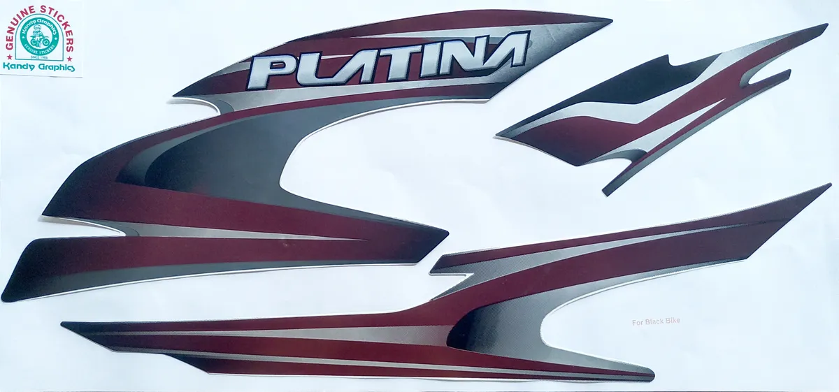 Bajaj Platina 100 New (Maroon) — PLATINA sticker, Sri Lanka